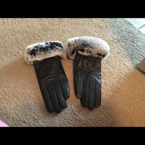 Rex rabbit fur gloves